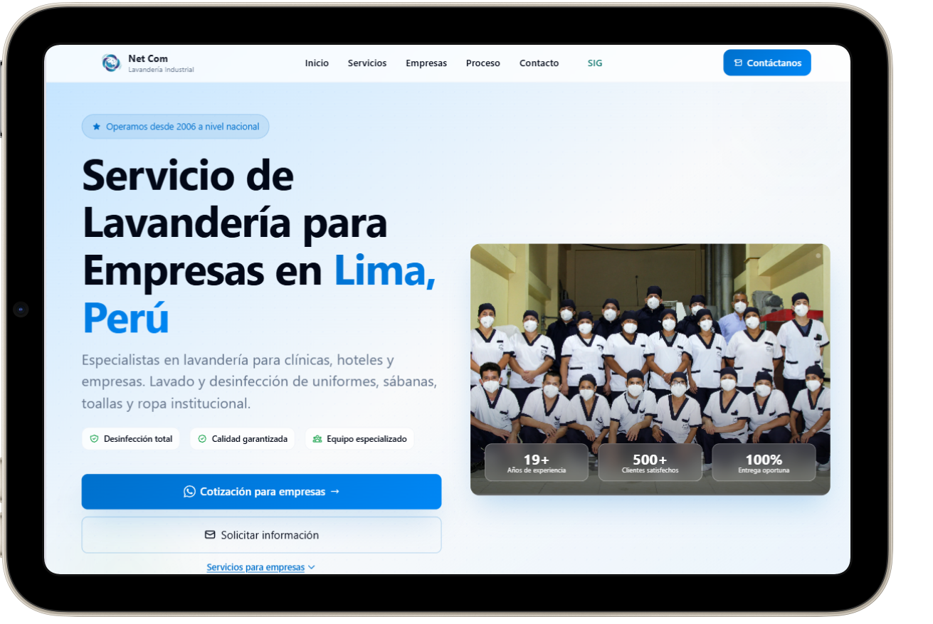 Proyecto web NetCom - Desarrollo profesional